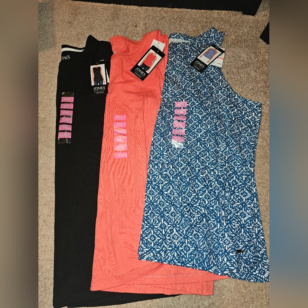 3 New NWT Jones New York Signature XXL Tank Top Womens Summer Vacation